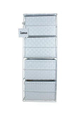 2 x 4 Drawer Storage Cabinet Unit for Bedroom/Bathroom/Home/Office (White)