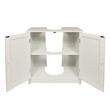 Woodluv Under Sink Bathroom Storage Cabinet, White
