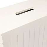 Woodluv Wooden Shaker Slimline Multi-Purpose Bathroom Storage Unit, White