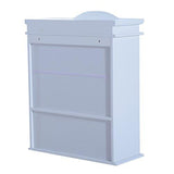 HOMCOM 2 Shelves Wall Mount Storage Cabinet Antique Style Closet Organizer Cupboard Bathroom Furniture w/ Double Acrylic Doors
