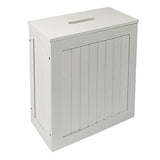 Woodluv Wooden Shaker Slimline Multi-Purpose Bathroom Storage Unit, White