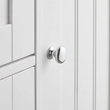 VonHaus 4 Drawer Storage Unit - White Colonial Style for the Bedroom or Bathroom