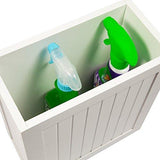 Woodluv Wooden Shaker Slimline Multi-Purpose Bathroom Storage Unit, White