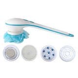 Spin Spa Long-Handled Deep Cleaning Body Brush, Body Massager with 2 Speed, Mesh Cleansing Sponge, Waterproof, Skin Care, Microdermabrasion, Pumice, Home Spa (As Seen on High Street TV)