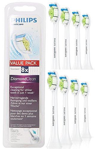 Philips DiamondClean White Replacement Heads - 8 Pack
