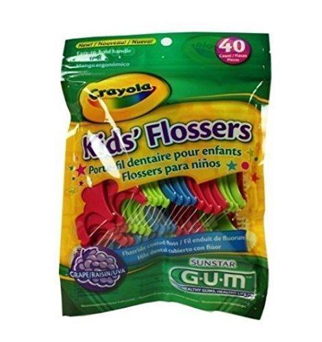 40 Crayola Dental Flossers For Kids - Butler Gum